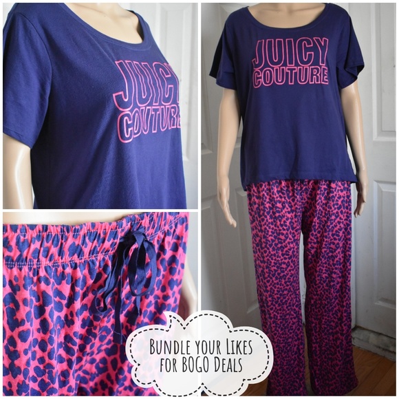 NWT - Juicy Couture 2pc Pajama Set (Size L) - Picture 2 of 9